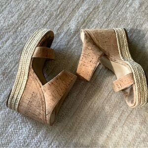 Jessica Simpson Tan Cork Wedges